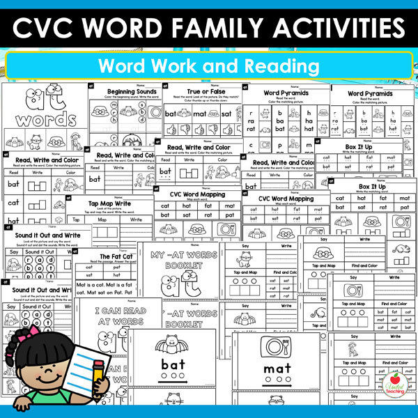 CVC Word Families Worksheets Bundle - Image 7