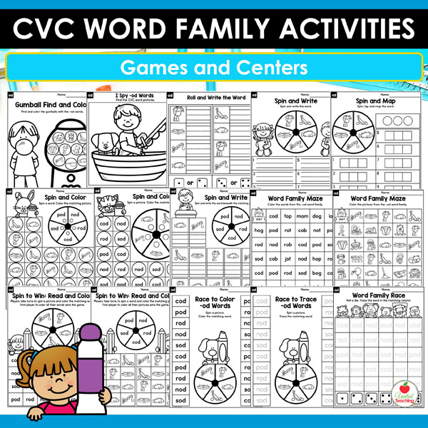 CVC Word Families Worksheets Bundle - Image 9