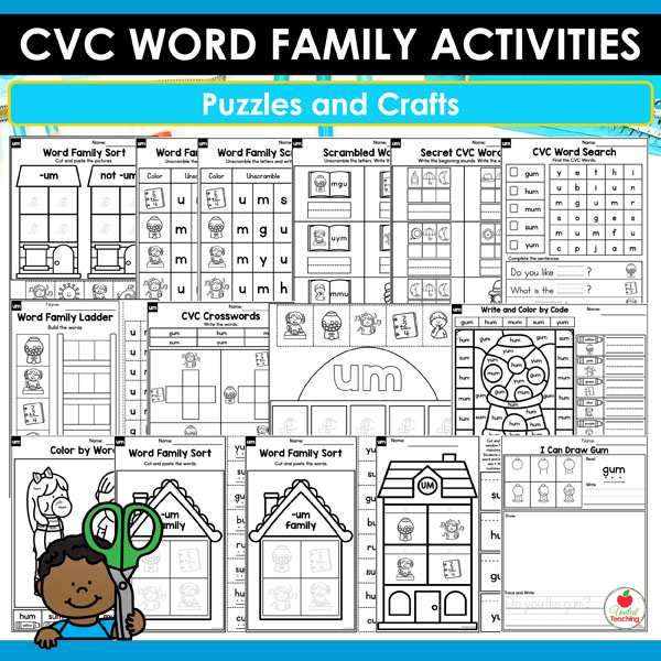 CVC Word Families Worksheets Bundle - Image 10